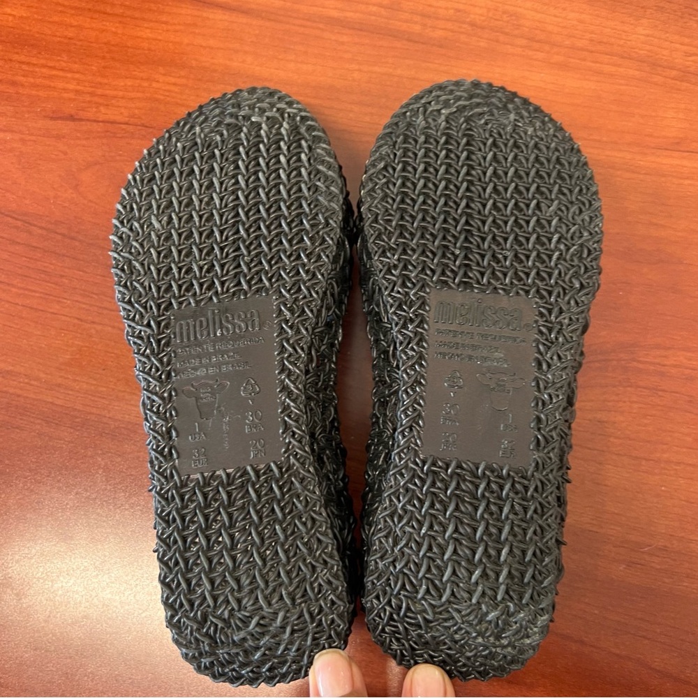 Mel by Melissa & Campana Girls Zig Zag black Copper Jelly Ballet Size 1 (U.S.) - Picture 8 of 15